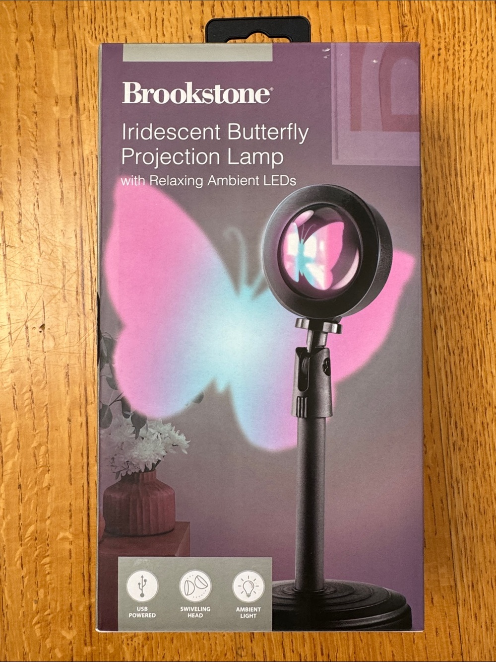 Brookstone Iridescent Butterfly Projection Lamp — LED